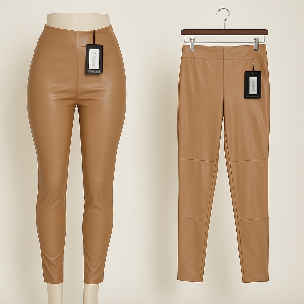 955 Stone Faux Leather Leggings